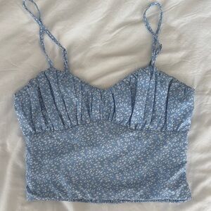 Princess Polly Blue Floral Women's Top